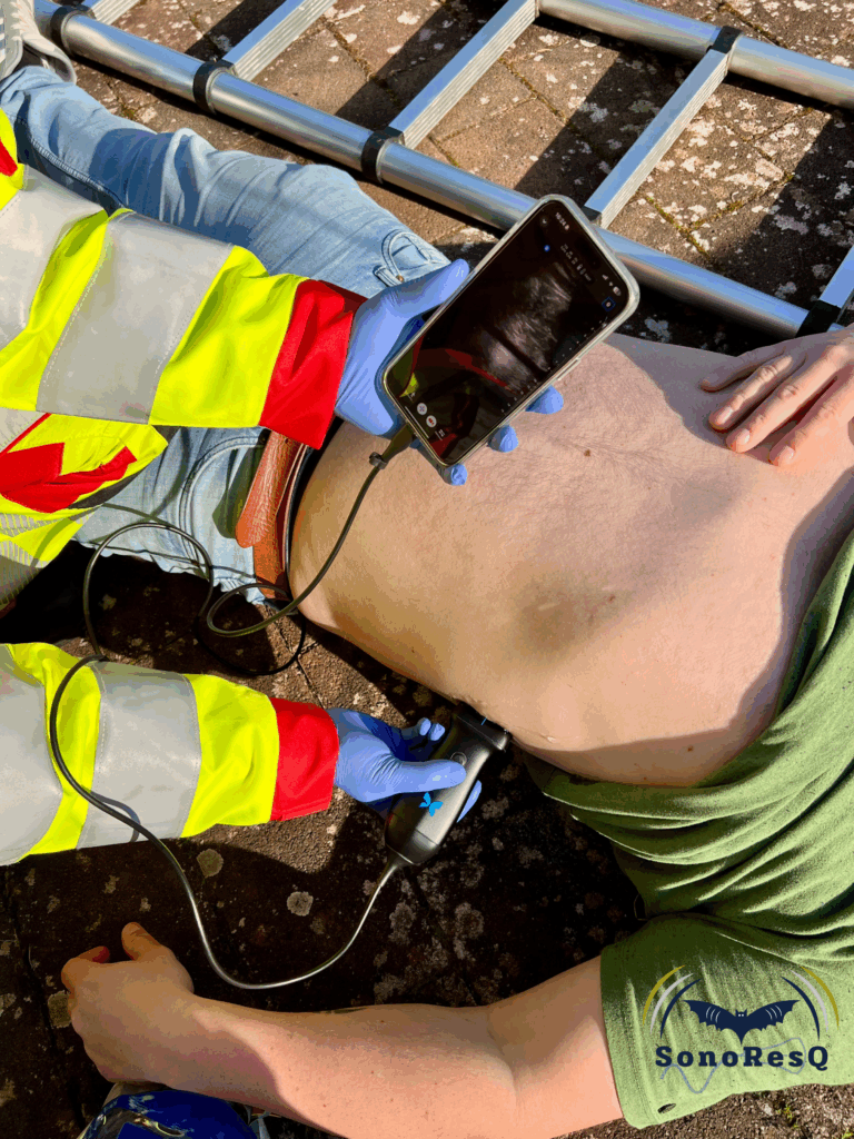 Ultraschalluntersuchung auf der Straße